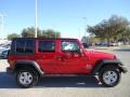 2008 Flame Red Jeep Wrangler Unlimited X 4x4  photo #13
