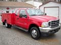 Red - F350 Super Duty XLT SuperCab 4x4 Chassis Photo No. 2