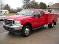 Red - F350 Super Duty XLT SuperCab 4x4 Chassis Photo No. 3