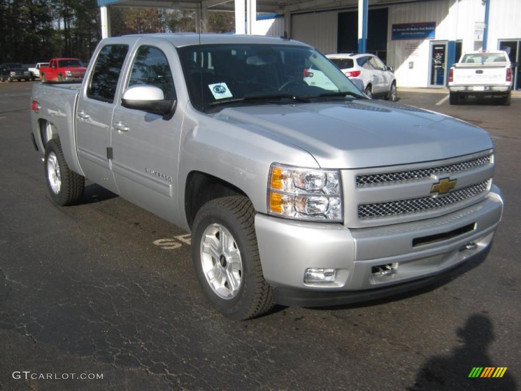 2011 Silverado 1500 LT Crew Cab 4x4 - Sheer Silver Metallic / Ebony photo #7