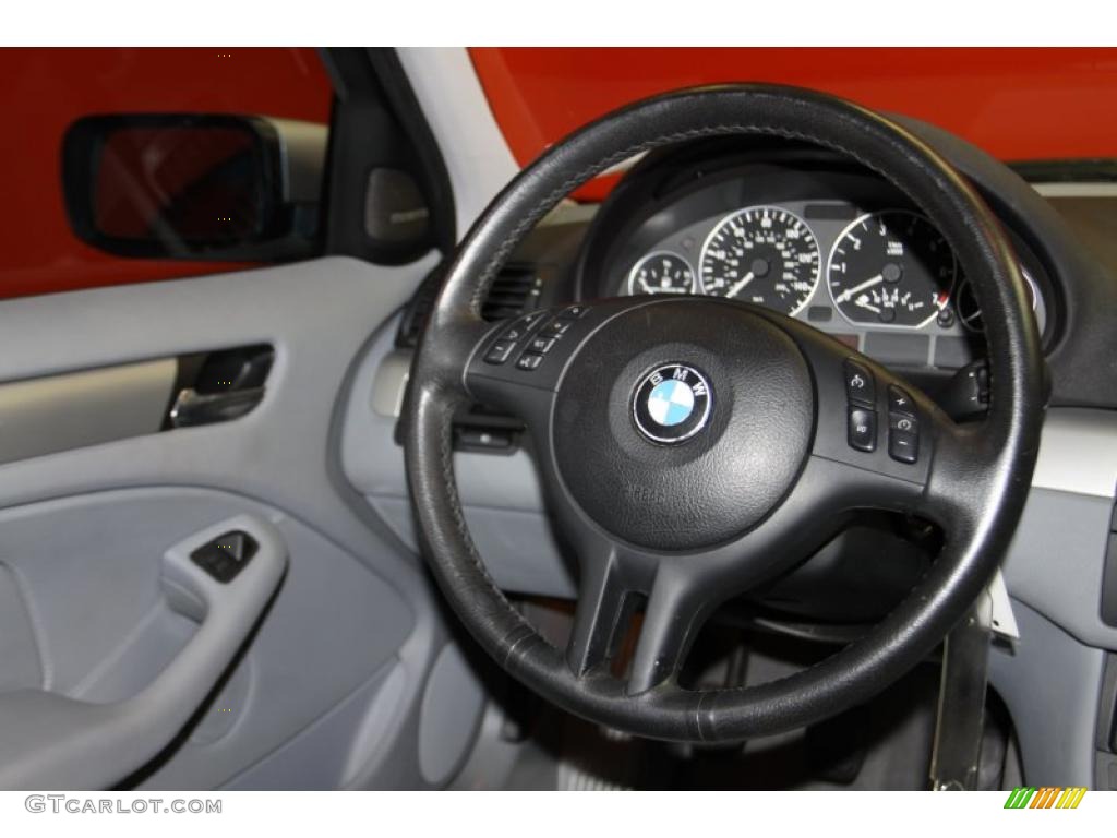 2004 BMW 3 Series 330i Sedan Grey Steering Wheel Photo #42639940