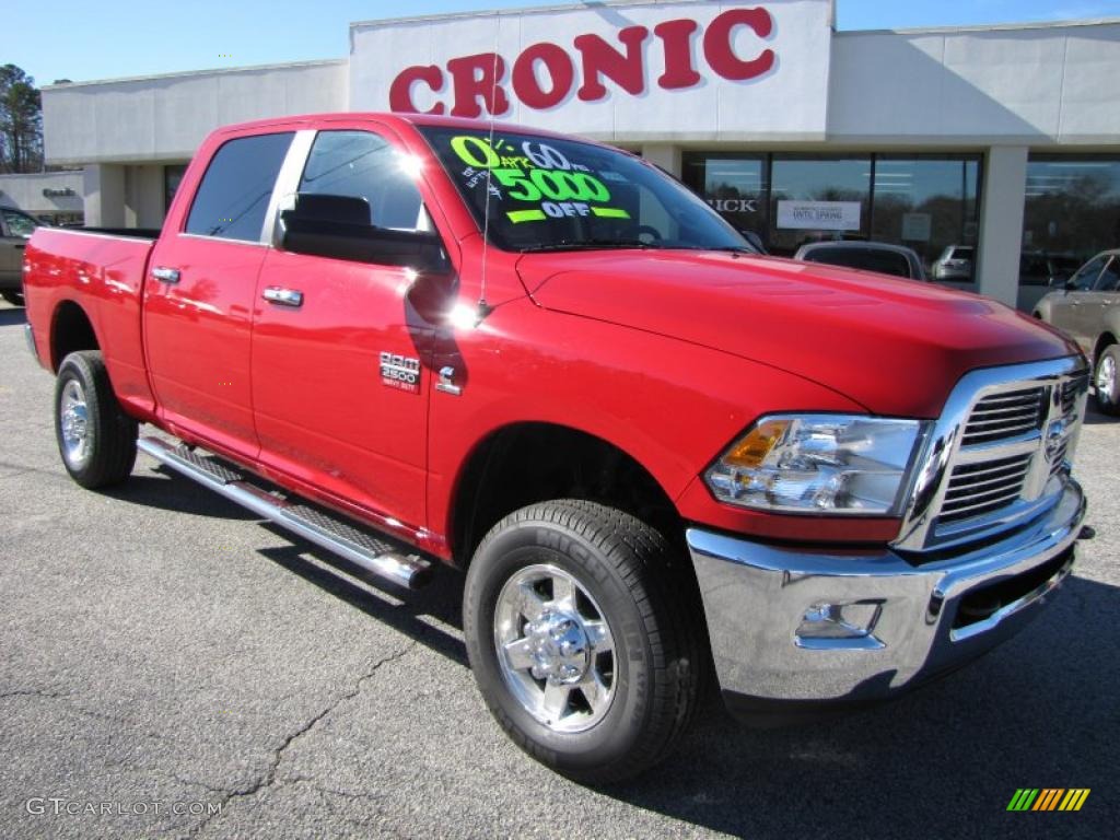 2011 Ram 2500 HD Big Horn Crew Cab 4x4 - Flame Red / Dark Slate/Medium Graystone photo #1