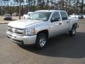 2011 Sheer Silver Metallic Chevrolet Silverado 1500 LS Crew Cab  photo #1