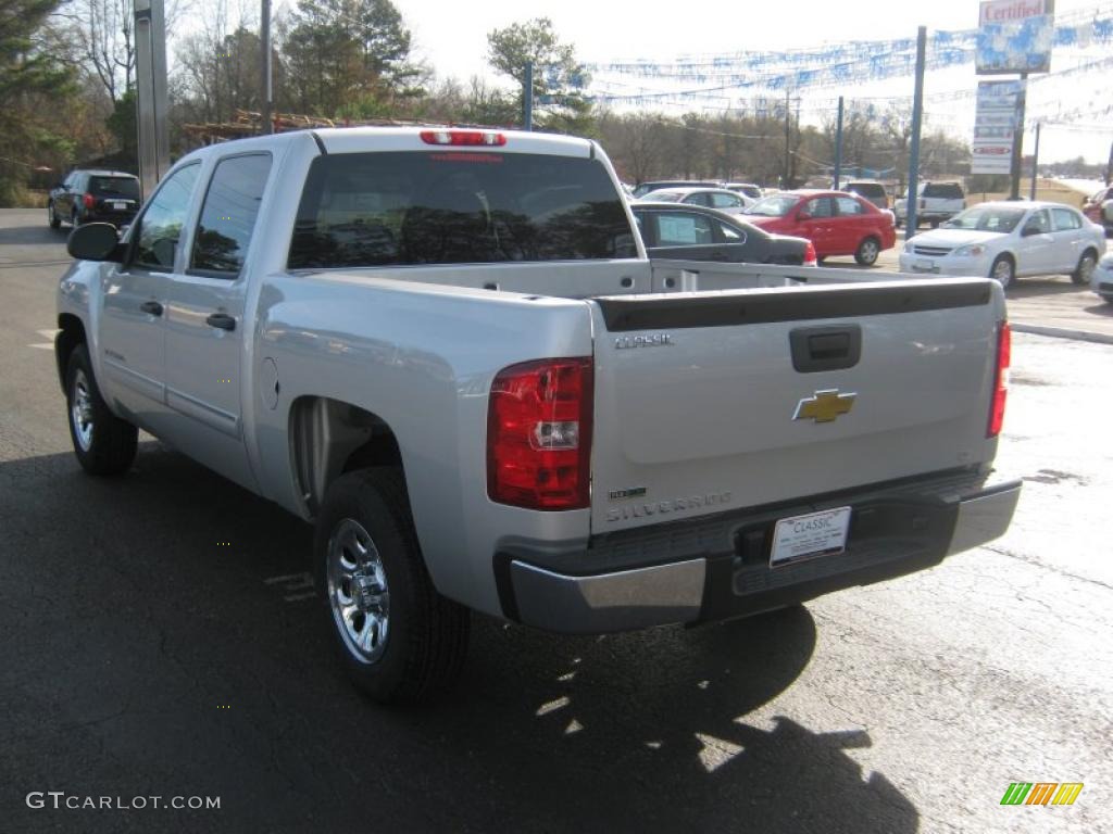 2011 Silverado 1500 LS Crew Cab - Sheer Silver Metallic / Dark Titanium photo #3