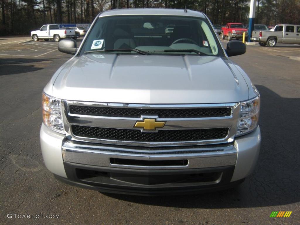 2011 Silverado 1500 LS Crew Cab - Sheer Silver Metallic / Dark Titanium photo #8
