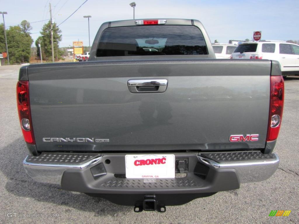 2011 Canyon SLE Crew Cab - Gray Green Metallic / Ebony photo #6