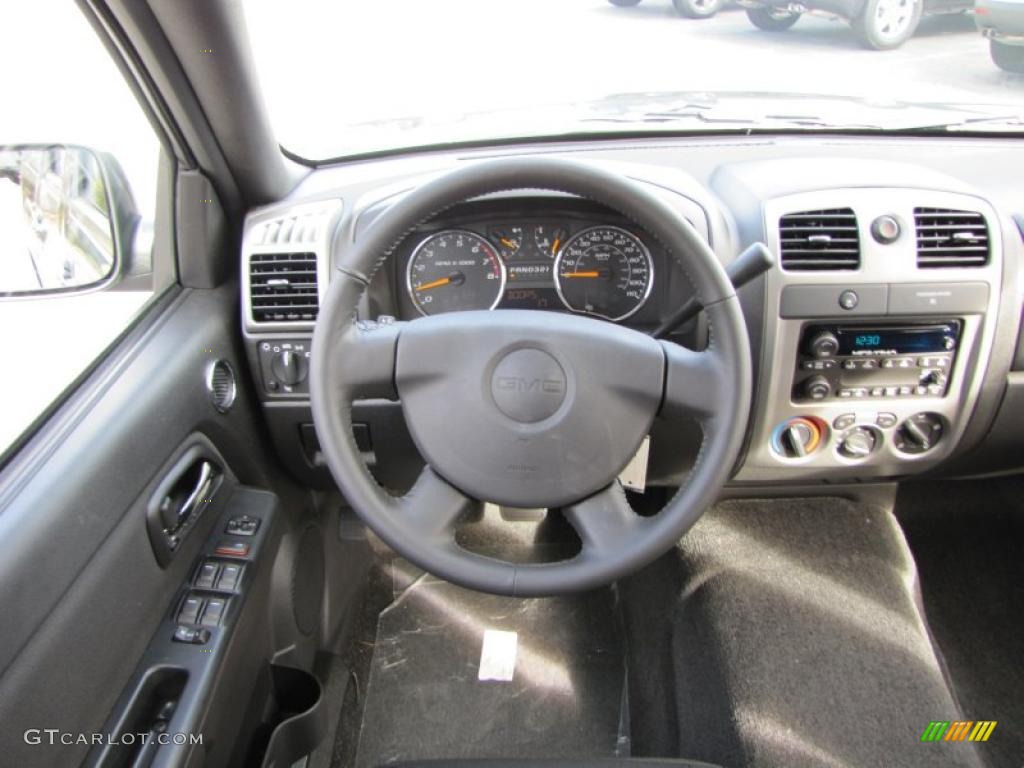 2011 GMC Canyon SLE Crew Cab Ebony Dashboard Photo #42642468