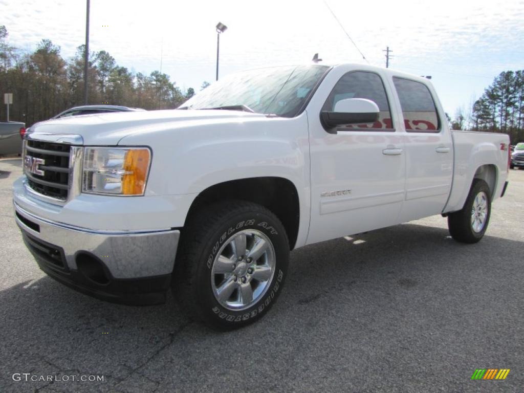 Summit White 2010 GMC Sierra 1500 SLT Crew Cab 4x4 Exterior Photo #42643276