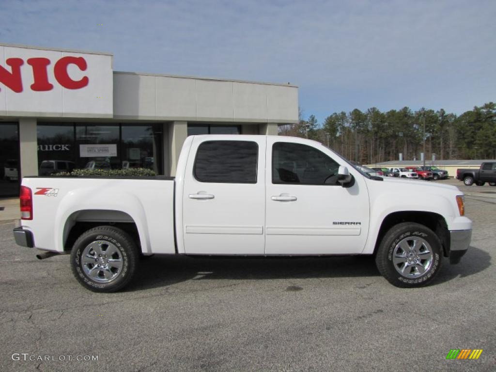 Summit White 2010 GMC Sierra 1500 SLT Crew Cab 4x4 Exterior Photo #42643360