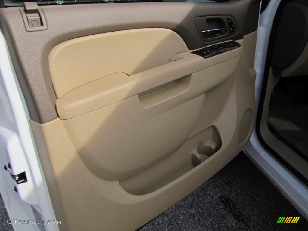 2010 GMC Sierra 1500 SLT Crew Cab 4x4 Cocoa/Light Cashmere Door Panel Photo #42643408