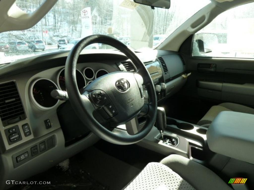 2011 Tundra TRD Double Cab 4x4 - Super White / Graphite Gray photo #12