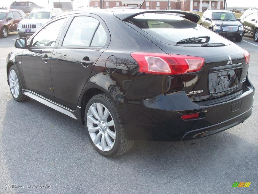 Tarmac Black Pearl 2011 Mitsubishi Lancer Sportback GTS Exterior Photo #42645728