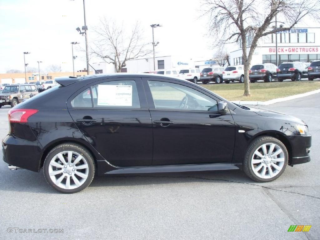 Tarmac Black Pearl 2011 Mitsubishi Lancer Sportback GTS Exterior Photo #42645780