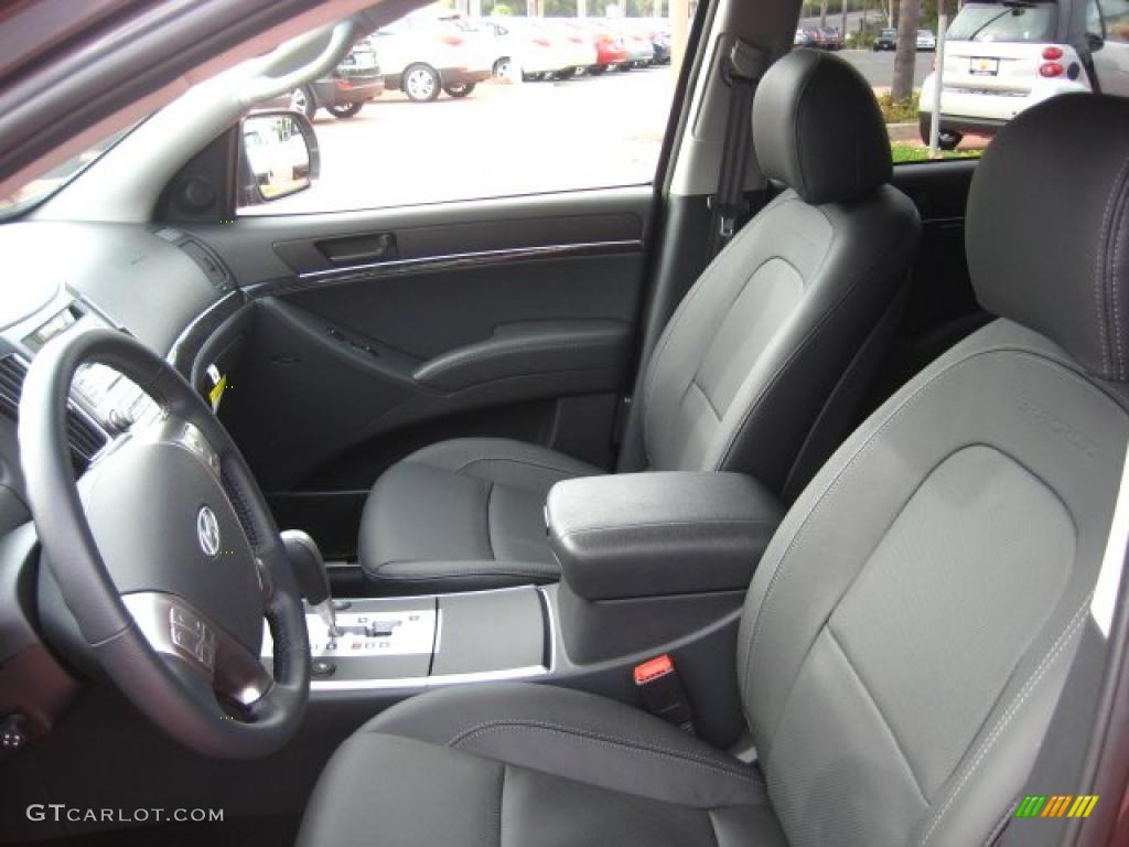 Black Leather Interior 2011 Hyundai Veracruz Limited Photo #42648216