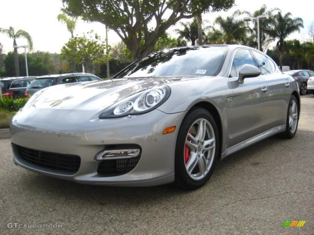 Platinum Silver Metallic 2011 Porsche Panamera Turbo Exterior Photo #42648488
