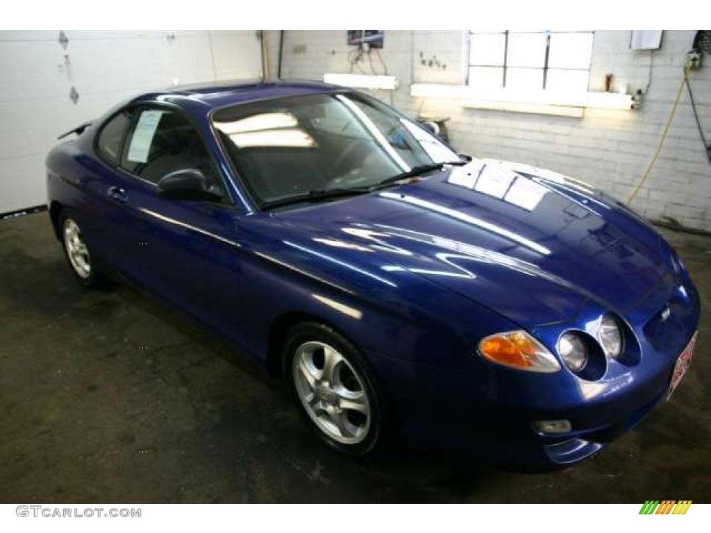 2000 Tiburon  - Cobalt Blue / Black photo #1