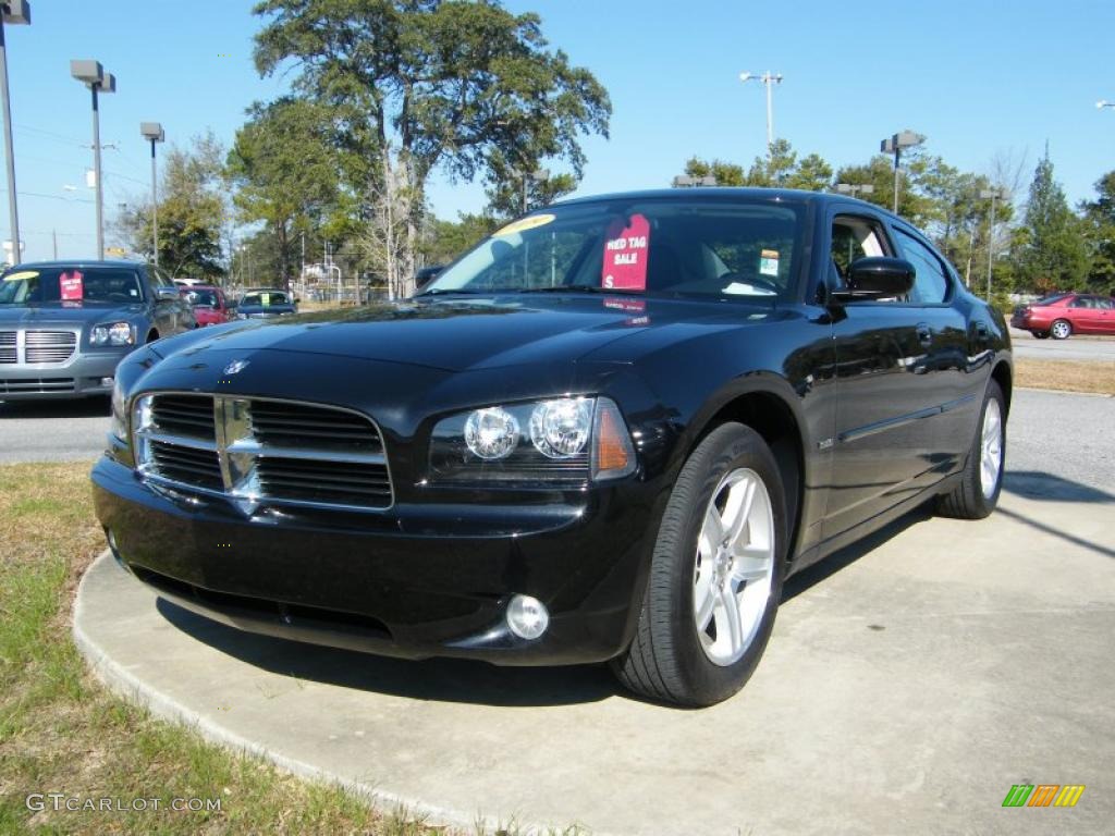 2009 Charger R/T - Brilliant Black Crystal Pearl / Dark Slate Gray photo #1