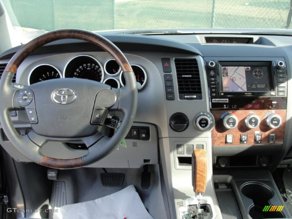 2011 Tundra Platinum CrewMax - Magnetic Gray Metallic / Graphite Gray photo #24