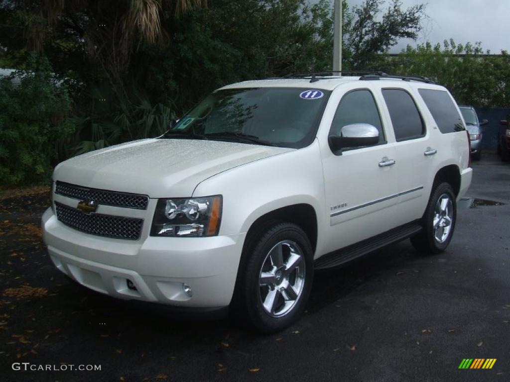 2011 Tahoe LTZ 4x4 - White Diamond Tricoat / Light Cashmere/Dark Cashmere photo #1