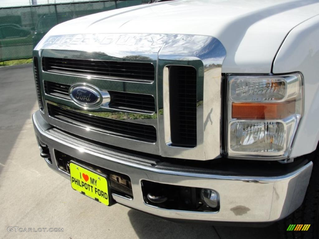 2008 F350 Super Duty Lariat Crew Cab 4x4 Dually - Oxford White / Medium Stone photo #11