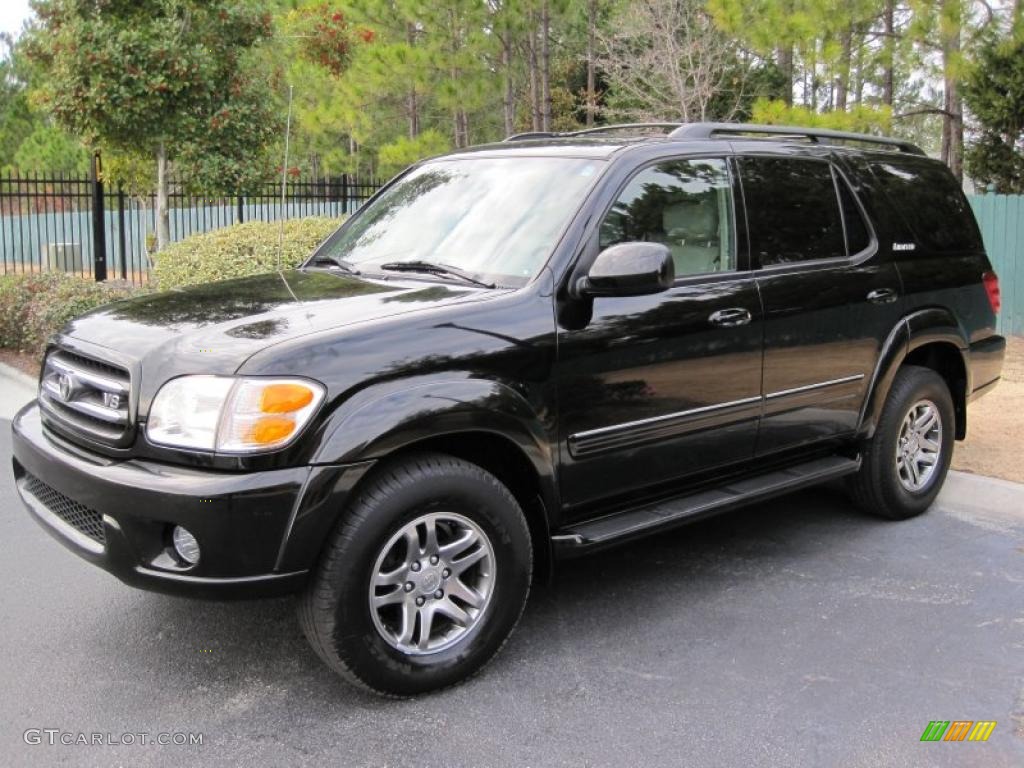 2004 Sequoia Limited 4x4 - Black / Charcoal photo #1