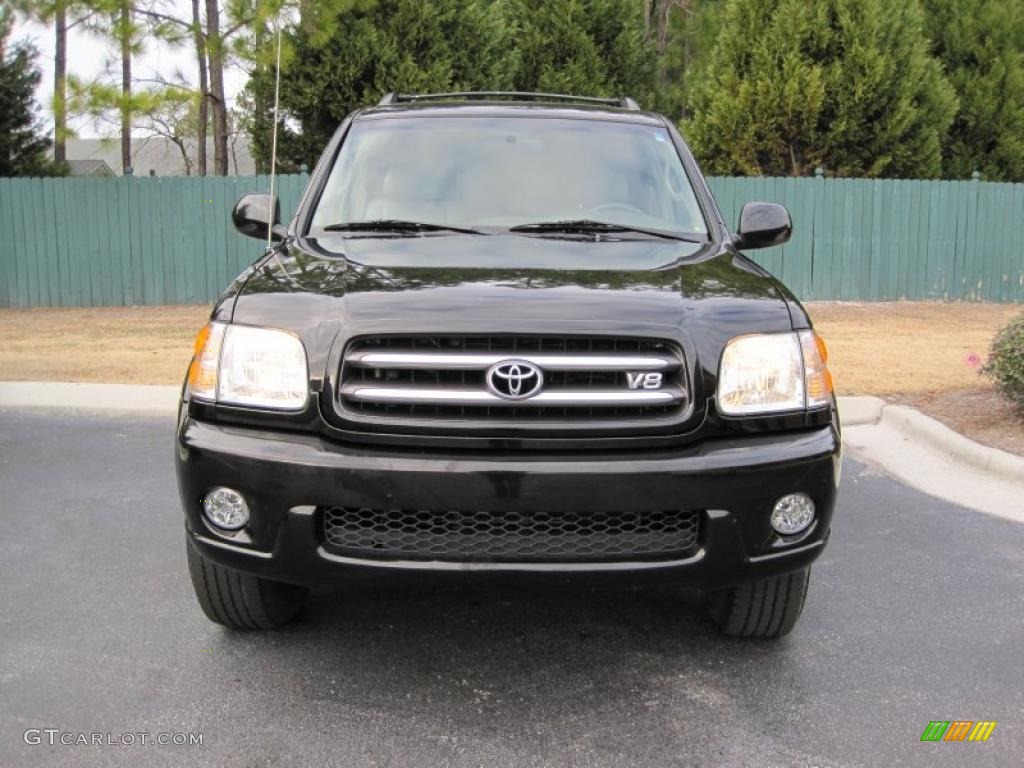 2004 Sequoia Limited 4x4 - Black / Charcoal photo #9