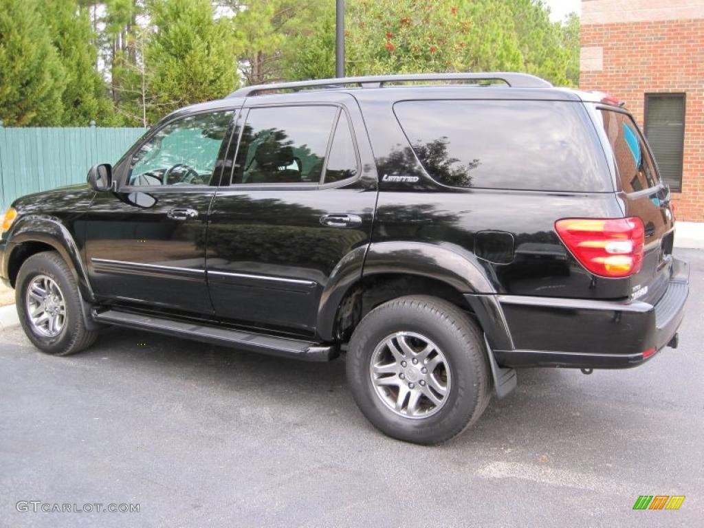 2004 Sequoia Limited 4x4 - Black / Charcoal photo #15