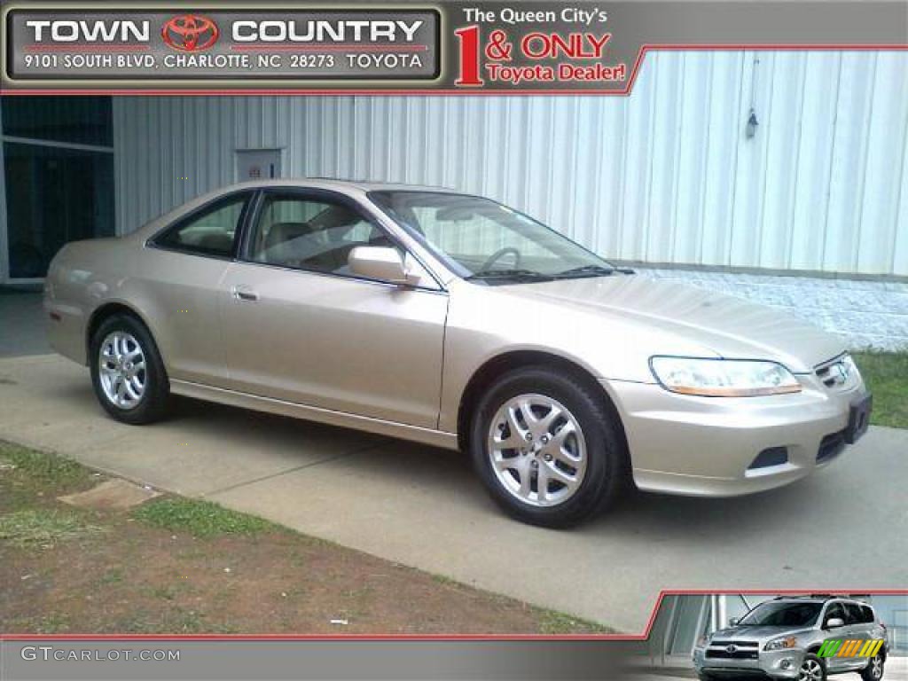 2001 Accord EX V6 Coupe - Naples Gold Metallic / Ivory photo #1
