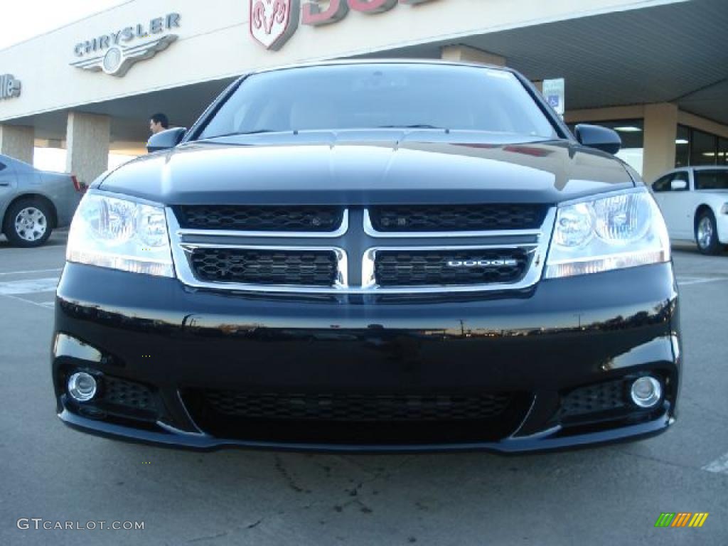 Brilliant Black Crystal Pearl 2011 Dodge Avenger Lux Exterior Photo #42672670