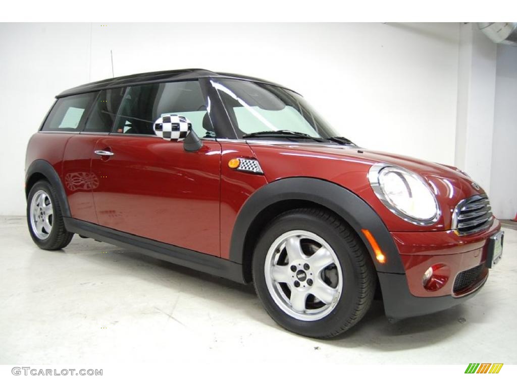 2009 Cooper Clubman - Nightfire Red Metallic / Punch Carbon Black Leather photo #2