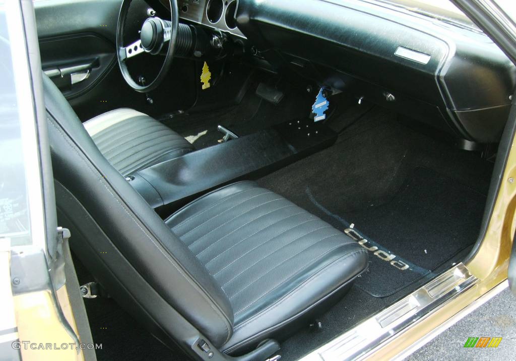 Black Interior 1972 Plymouth Cuda 340 Coupe Photo #426779