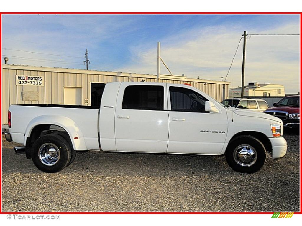Bright White 2006 Dodge Ram 3500 SLT Mega Cab Dually Exterior Photo #42680497