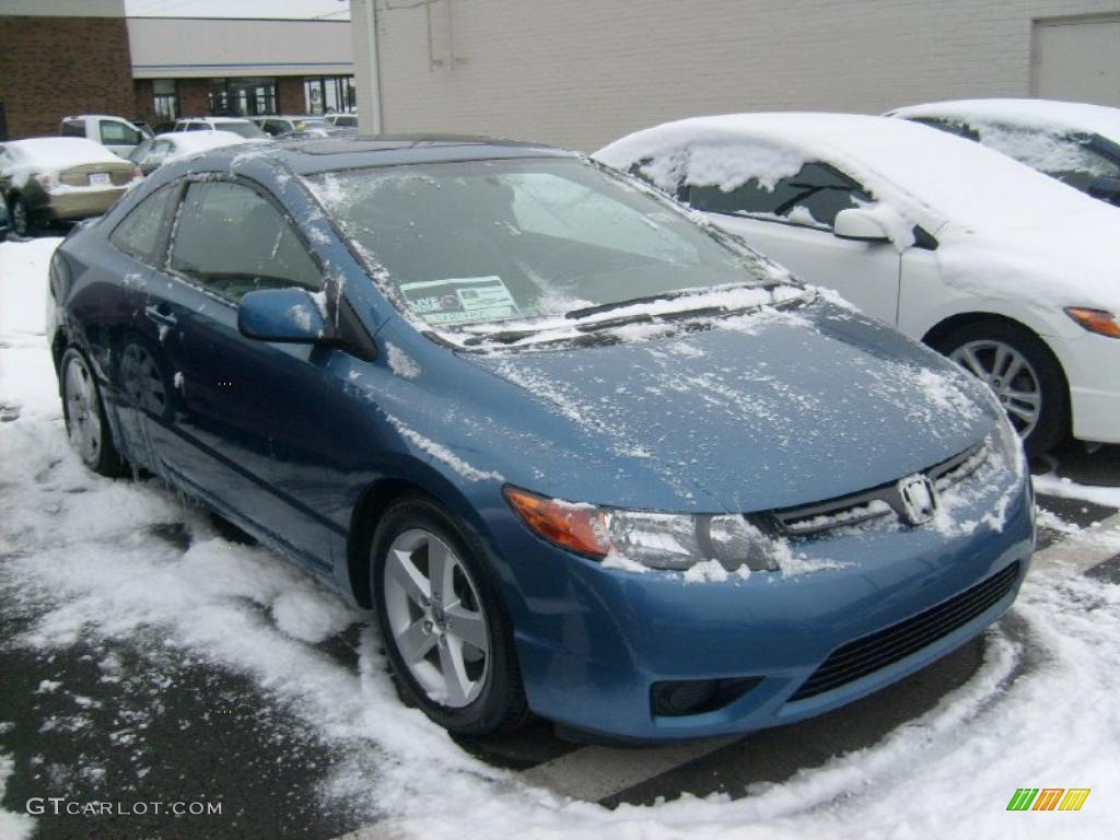 2007 Civic EX Coupe - Atomic Blue Metallic / Gray photo #1