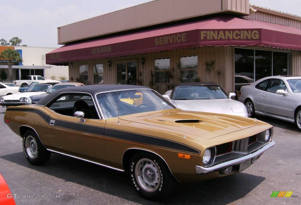 Gold 1972 Plymouth Cuda 340 Coupe Exterior Photo #426889