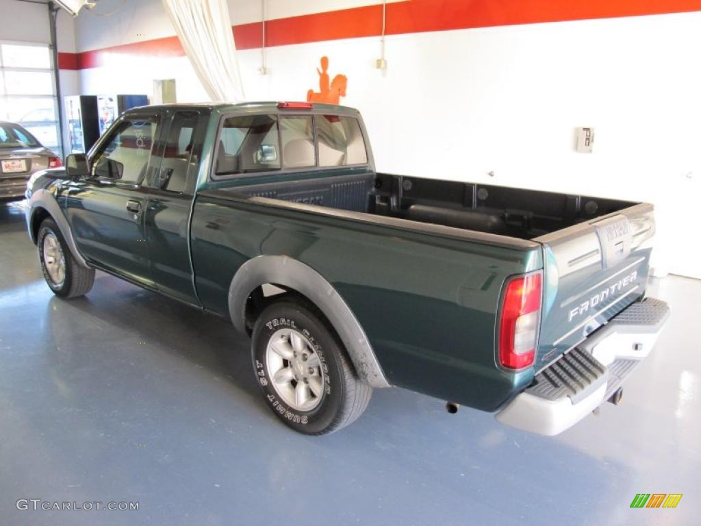 2001 Frontier XE King Cab - Alpine Green Metallic / Gray photo #2