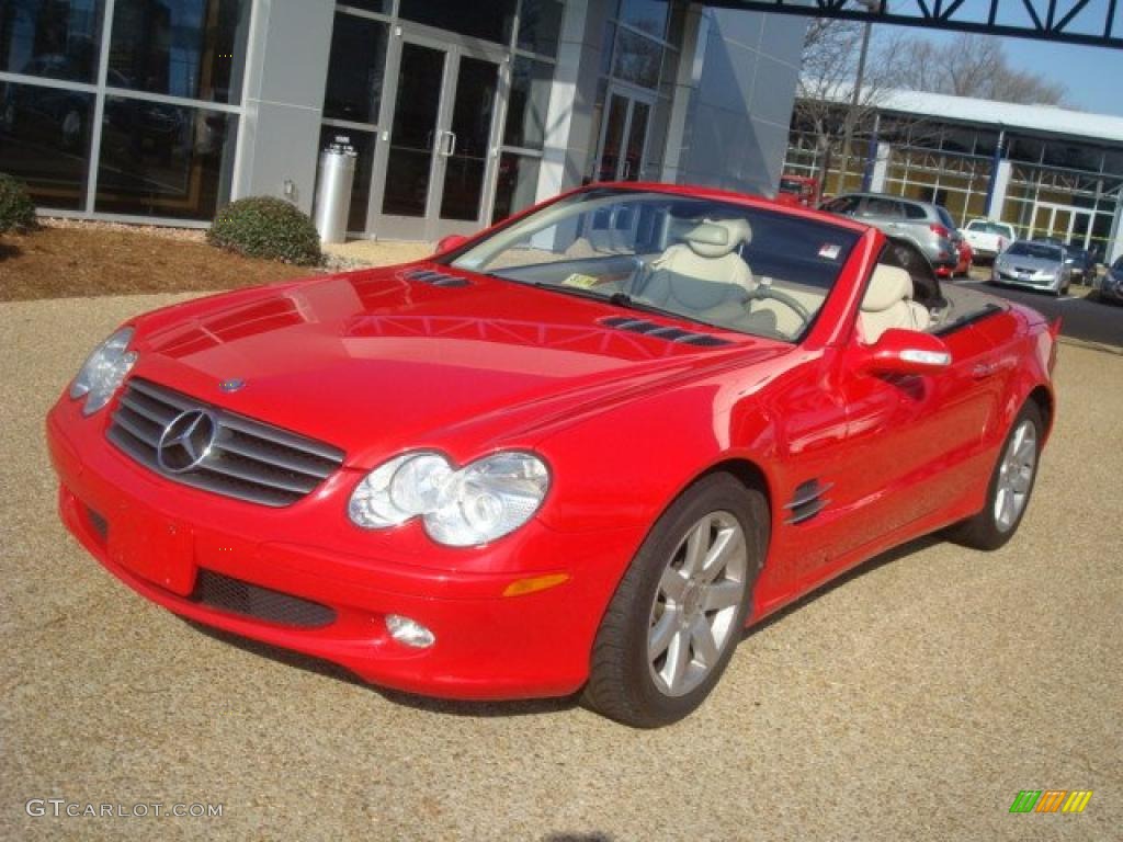 2003 SL 500 Roadster - Magma Red / Stone photo #10