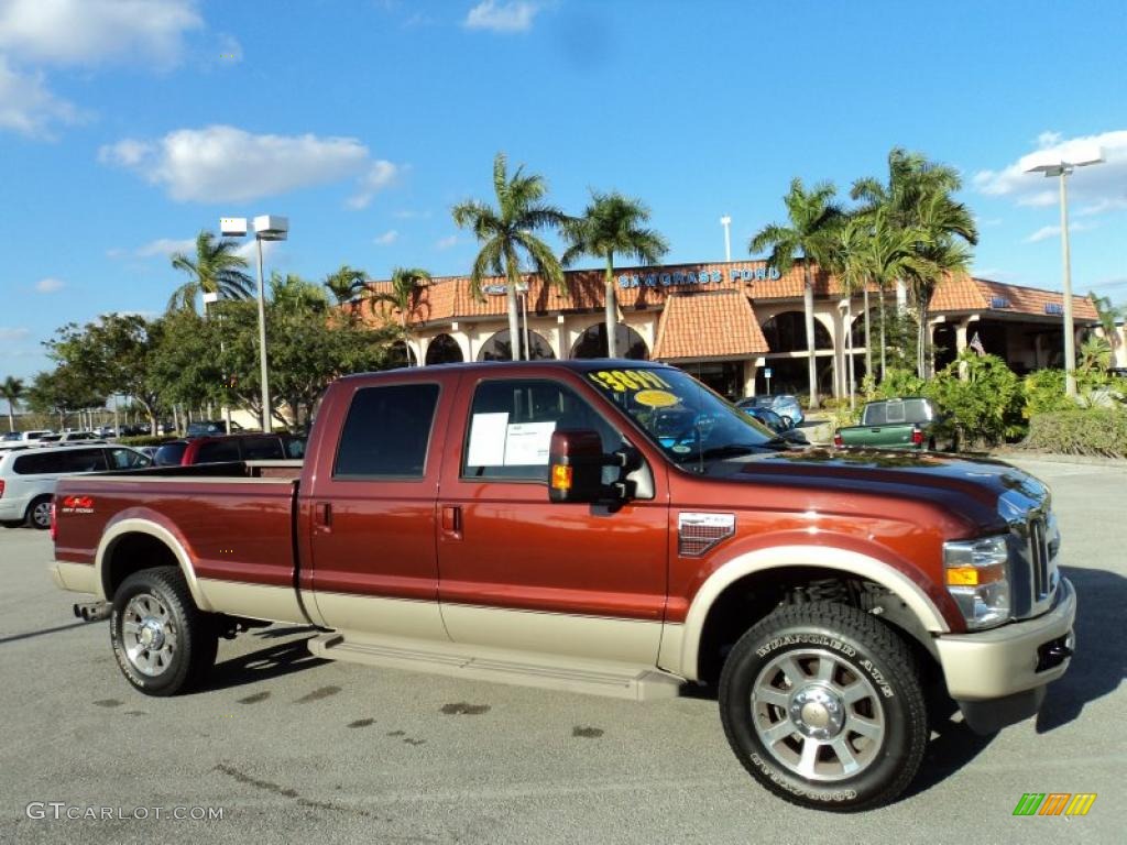 Dark Copper Metallic 2008 Ford F350 Super Duty King Ranch Crew Cab 4x4 Exterior Photo #42693839