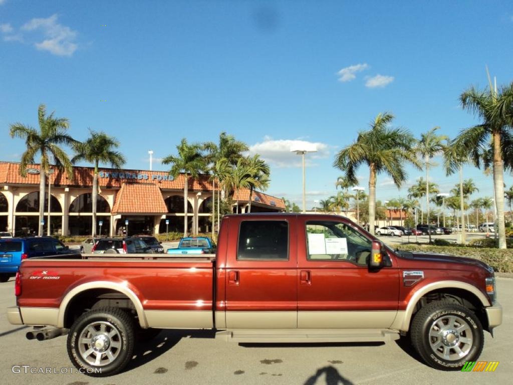 Dark Copper Metallic 2008 Ford F350 Super Duty King Ranch Crew Cab 4x4 Exterior Photo #42693905