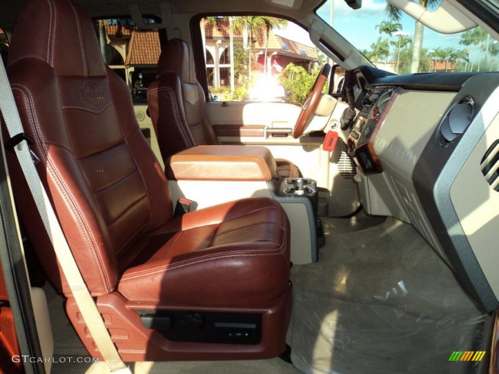 Chaparral Brown Interior 2008 Ford F350 Super Duty King Ranch Crew Cab 4x4 Photo #42694151
