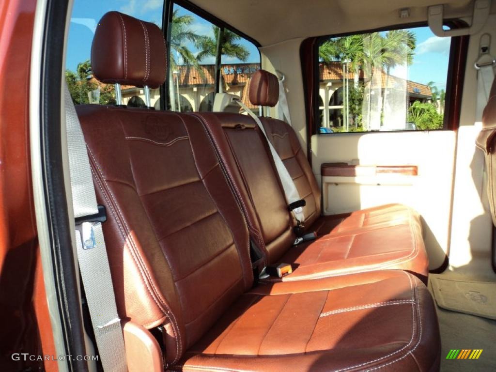 Chaparral Brown Interior 2008 Ford F350 Super Duty King Ranch Crew Cab 4x4 Photo #42694183