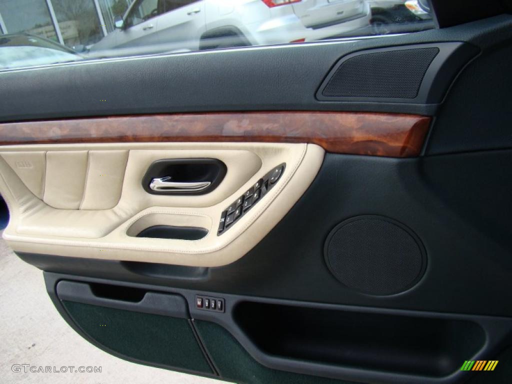 2000 BMW 7 Series 740iL Sedan Oyster Beige/English Green Door Panel Photo #42694403