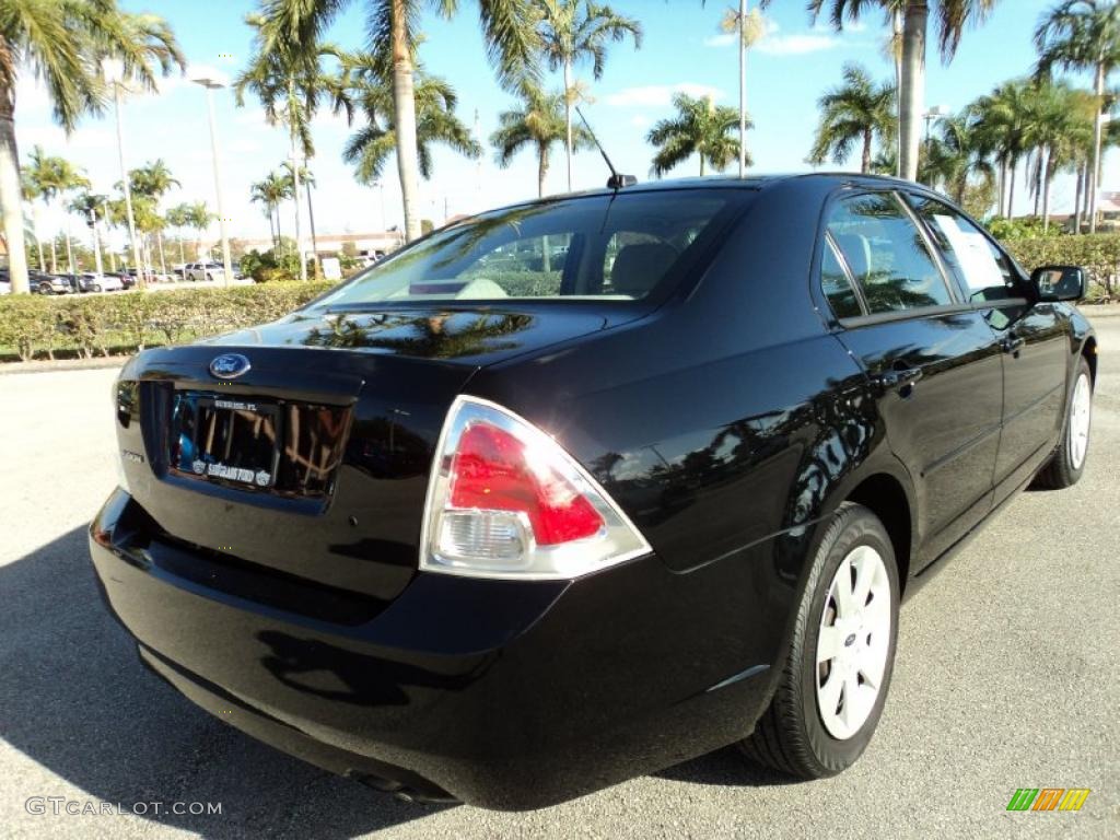 2008 Fusion S - Black Ebony / Camel photo #6