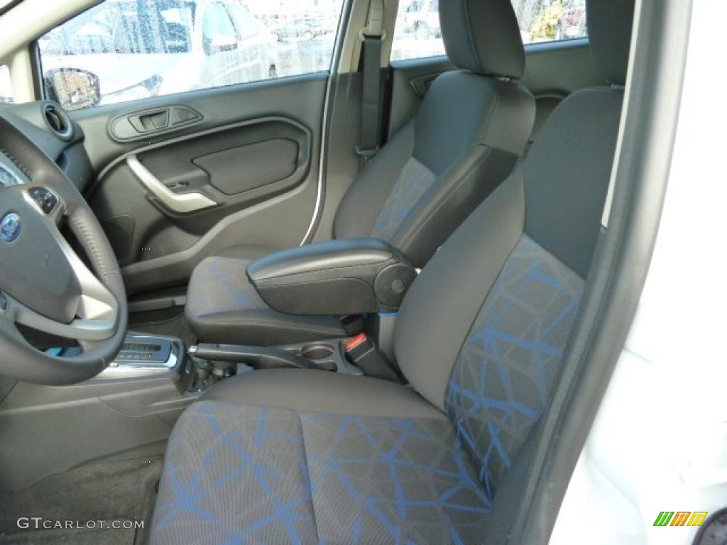 Charcoal Black/Blue Cloth Interior 2011 Ford Fiesta SES Hatchback Photo #42700495
