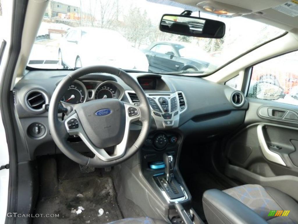 2011 Ford Fiesta SES Hatchback Charcoal Black/Blue Cloth Dashboard Photo #42700508