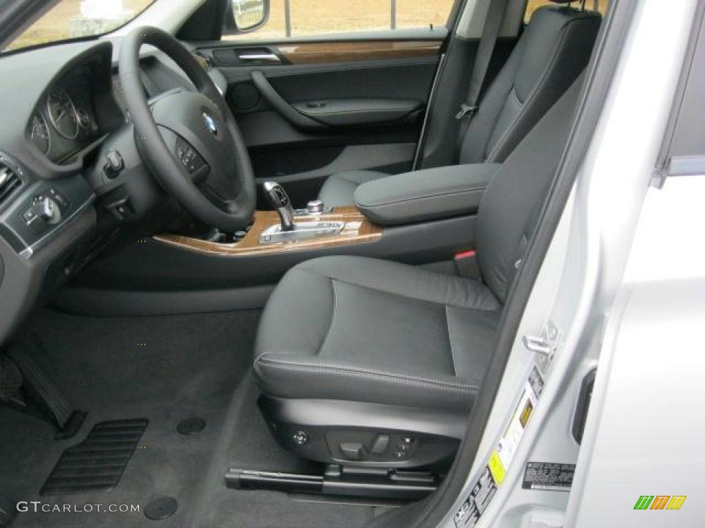 Black Interior 2011 BMW X3 xDrive 28i Photo #42701439