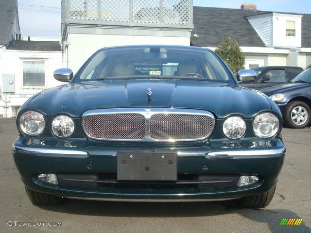 2007 XJ Vanden Plas - Jaguar Racing Green Metallic / Champagne photo #8