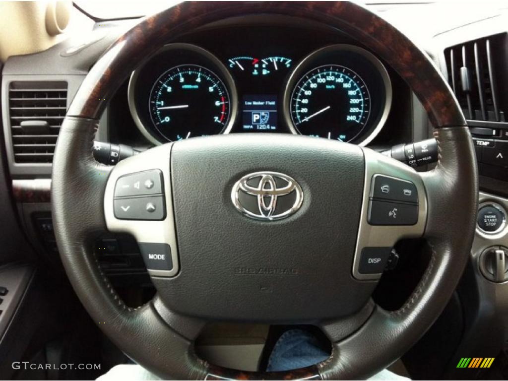 2008 Toyota Land Cruiser Standard Land Cruiser Model Sand Beige Steering Wheel Photo #42704012