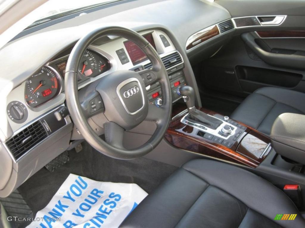 Ebony Interior 2007 Audi A6 3.2 Sedan Photo #42706136