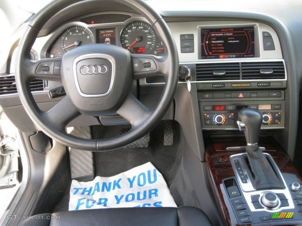 2007 Audi A6 3.2 Sedan Ebony Dashboard Photo #42706152