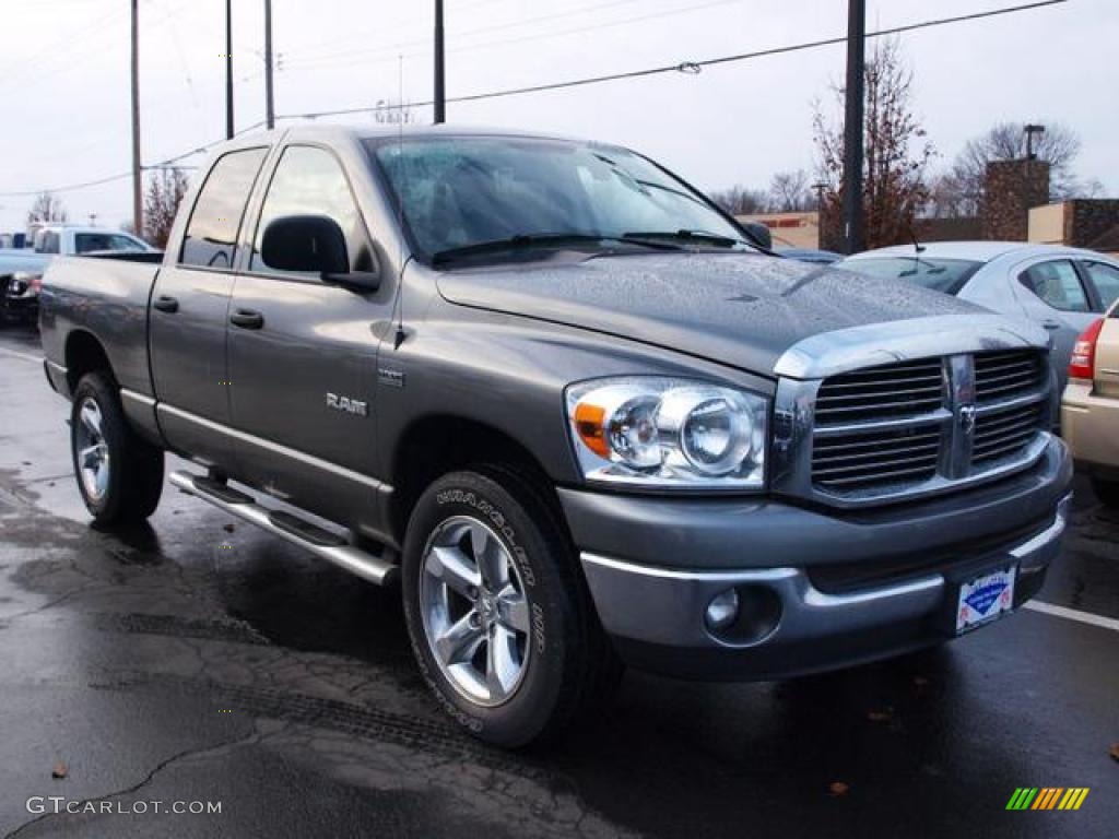 2008 Ram 1500 Big Horn Edition Quad Cab 4x4 - Mineral Gray Metallic / Medium Slate Gray photo #2